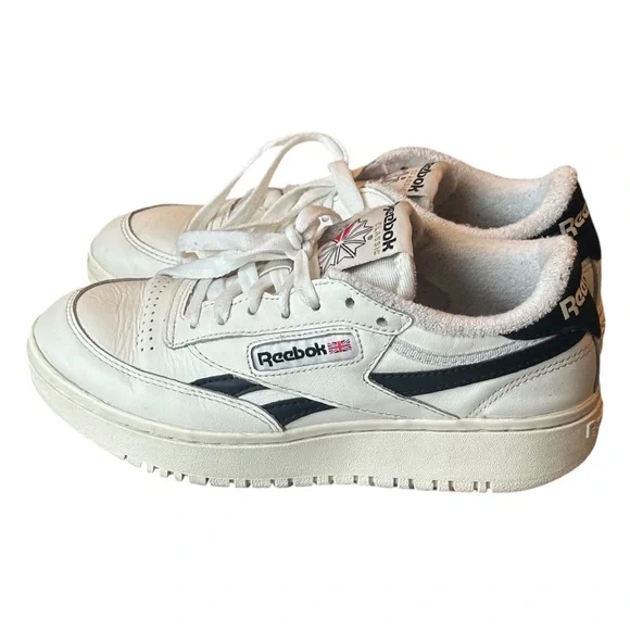 Reebok Classic Club C Double Revenge Sneakers Chalk/Black Women’s 6.5 H04190 - Picture 3 of 8